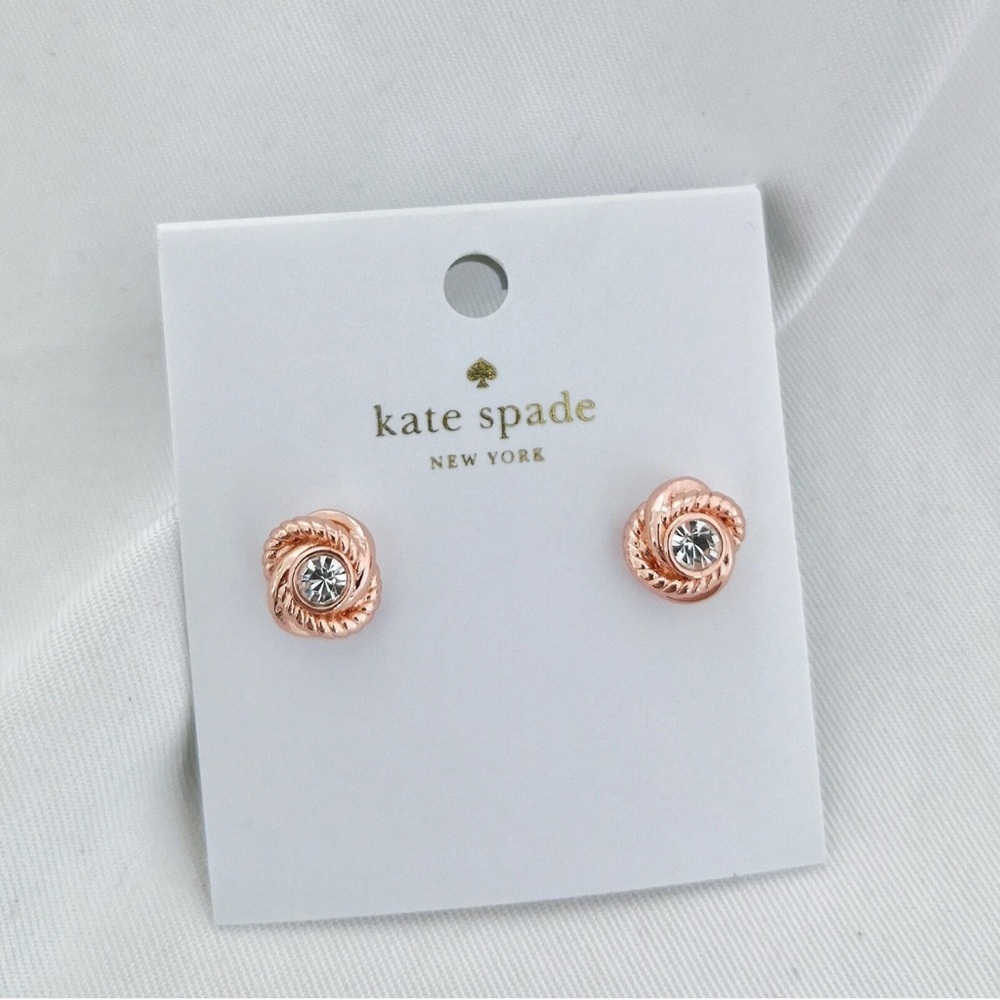 Kate Spade Infinity and Beyond Rose Gold Stud Earrings NWT